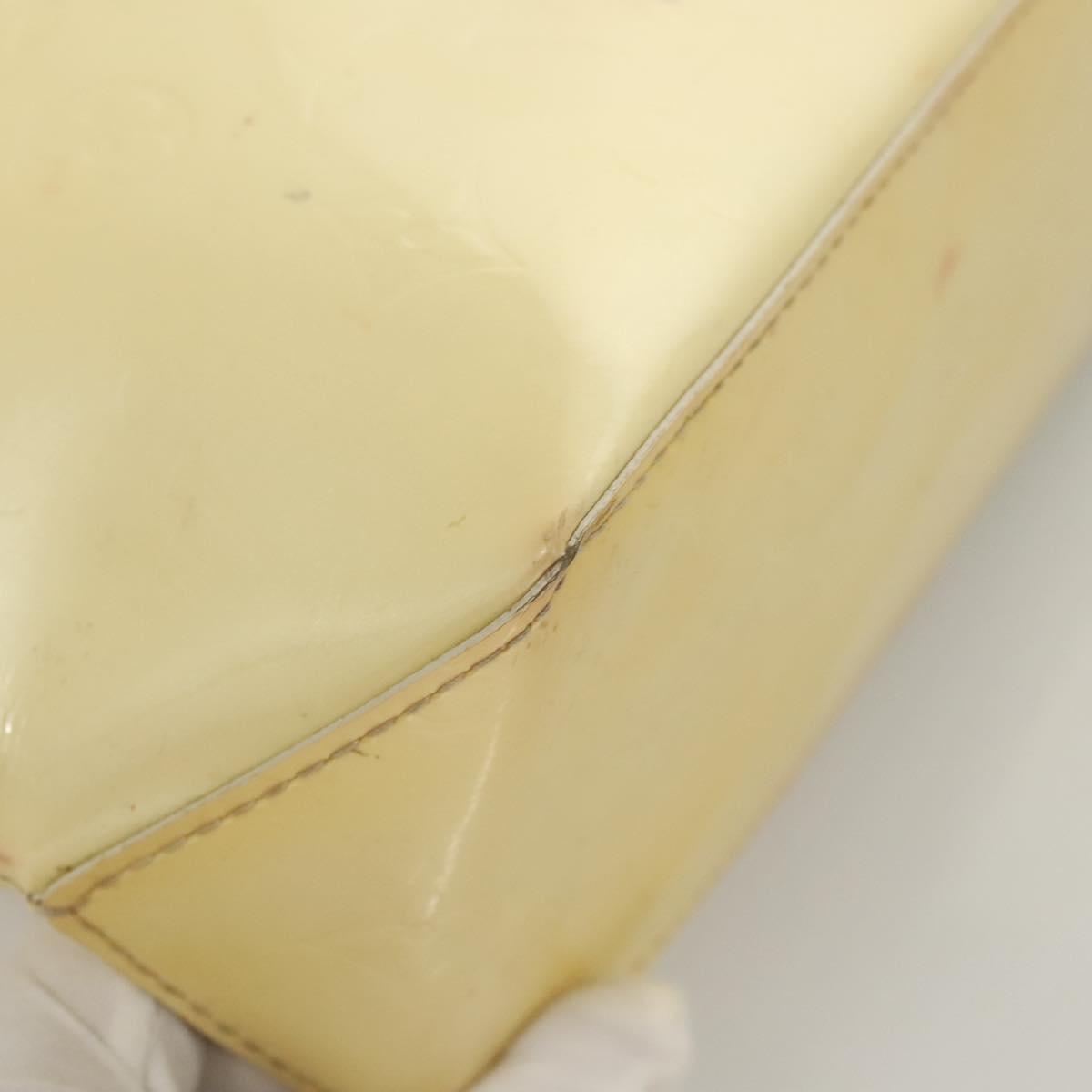 LOUIS VUITTON Monogram Vernis Reade PM Hand Bag Perle M91336 LV Auth BA1655