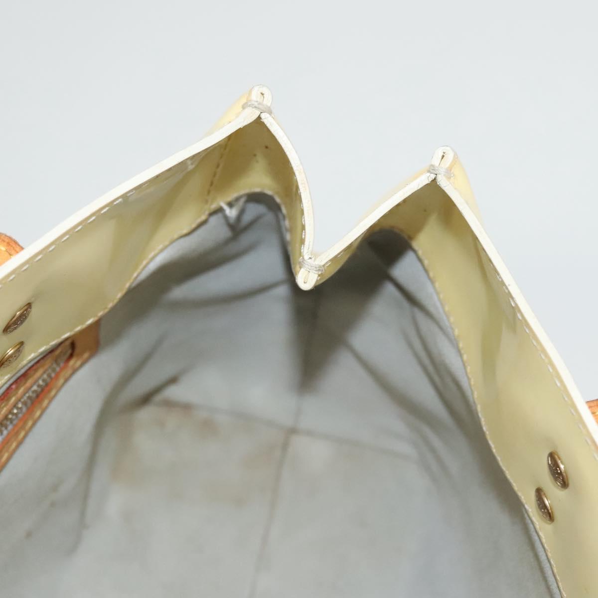 LOUIS VUITTON Monogram Vernis Reade PM Hand Bag Perle M91336 LV Auth BA1655