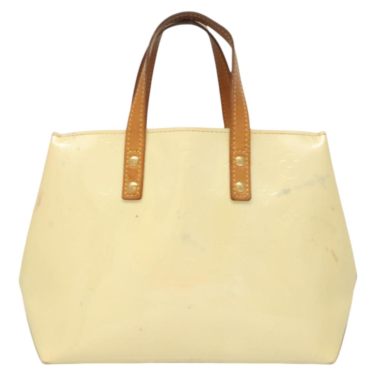 LOUIS VUITTON Monogram Vernis Reade PM Hand Bag Perle M91336 LV Auth BA1655