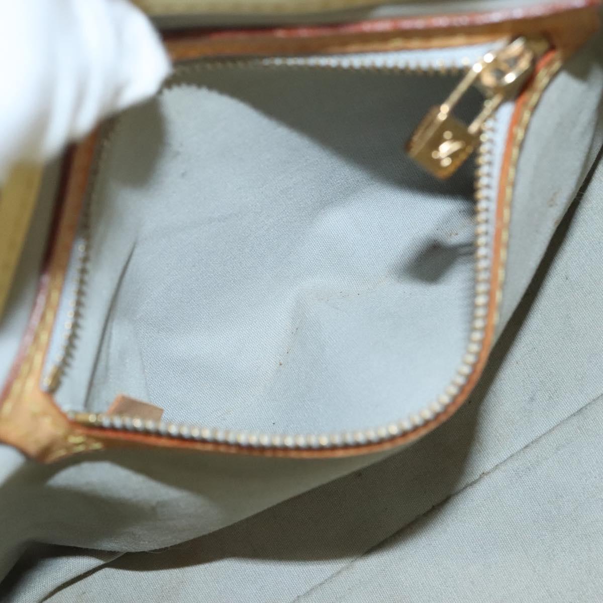 LOUIS VUITTON Monogram Vernis Reade PM Hand Bag Perle M91336 LV Auth BA1655