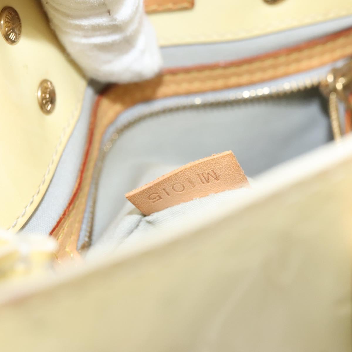 LOUIS VUITTON Monogram Vernis Reade PM Hand Bag Perle M91336 LV Auth BA1655