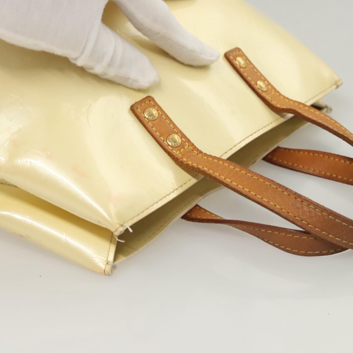 LOUIS VUITTON Monogram Vernis Reade PM Hand Bag Perle M91336 LV Auth BA1655