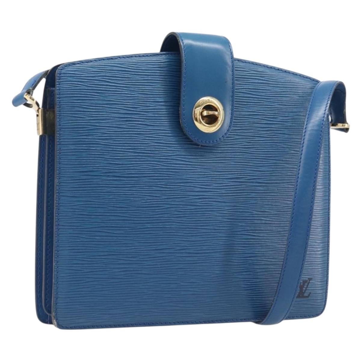 LOUIS VUITTON Epi Capuchin Shoulder Bag Blue M52345 LV Auth BA16573