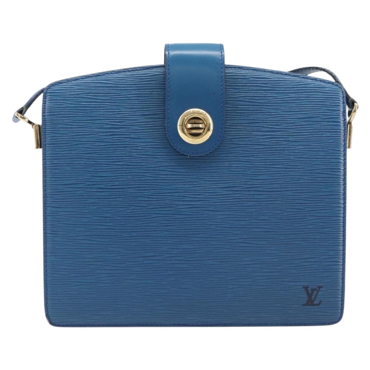 LOUIS VUITTON Epi Capuchin Shoulder Bag Blue M52345 LV Auth BA16573