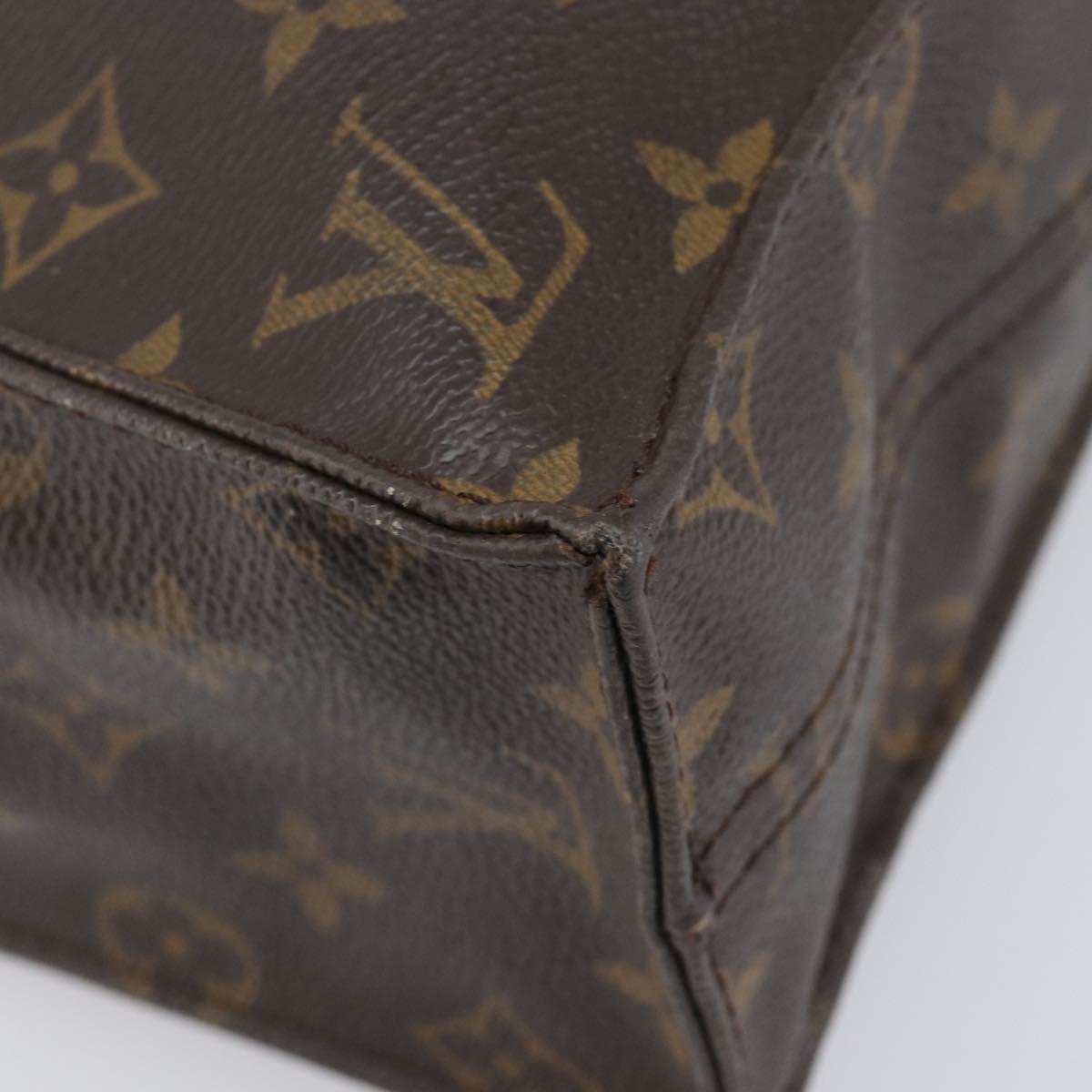 LOUIS VUITTON Monogram Sac Plat Hand Bag M51140 LV Auth BA16574