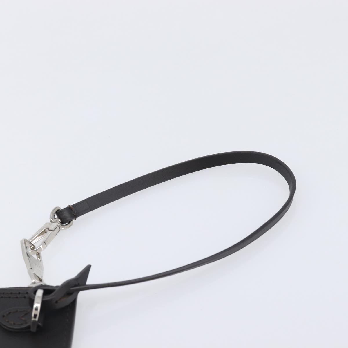 LOUIS VUITTON Mahina Hina MM Pouch Leather Dark Brown LV Auth BA16576V
