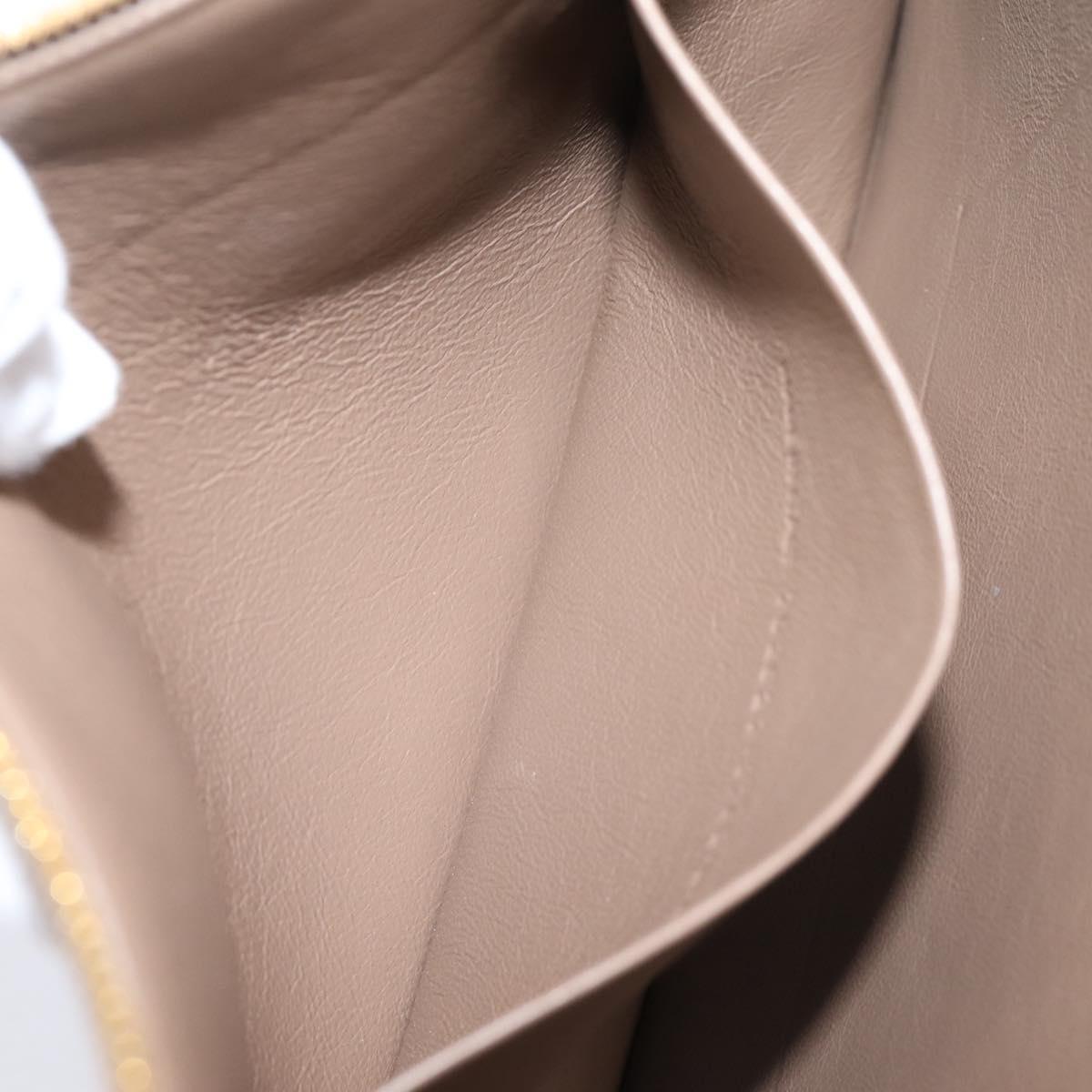 Balenciaga BB Monogram Clutch Bag PVC Leather Beige Gold 702627 Auth BA16586A