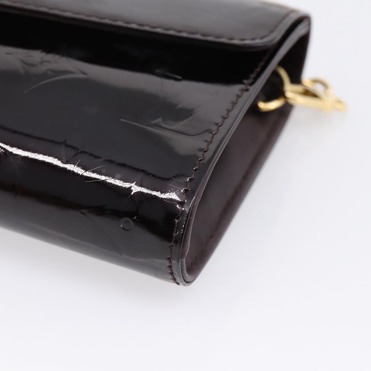 LOUIS VUITTON Monogram Vernis Bel Ale Shoulder Bag Amarante M93613 Auth BA16588