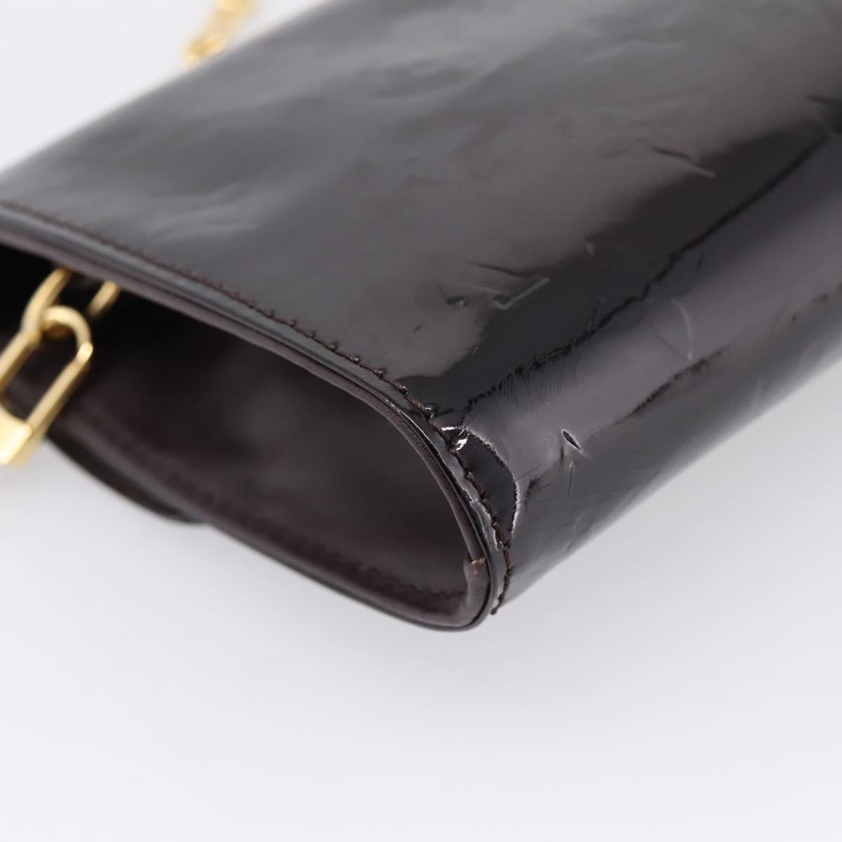 LOUIS VUITTON Monogram Vernis Bel Ale Shoulder Bag Amarante M93613 Auth BA16588