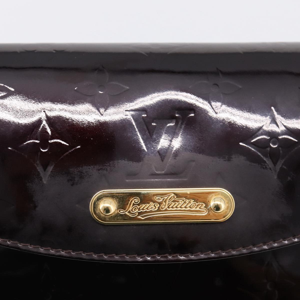 LOUIS VUITTON Monogram Vernis Bel Ale Shoulder Bag Amarante M93613 Auth BA16588