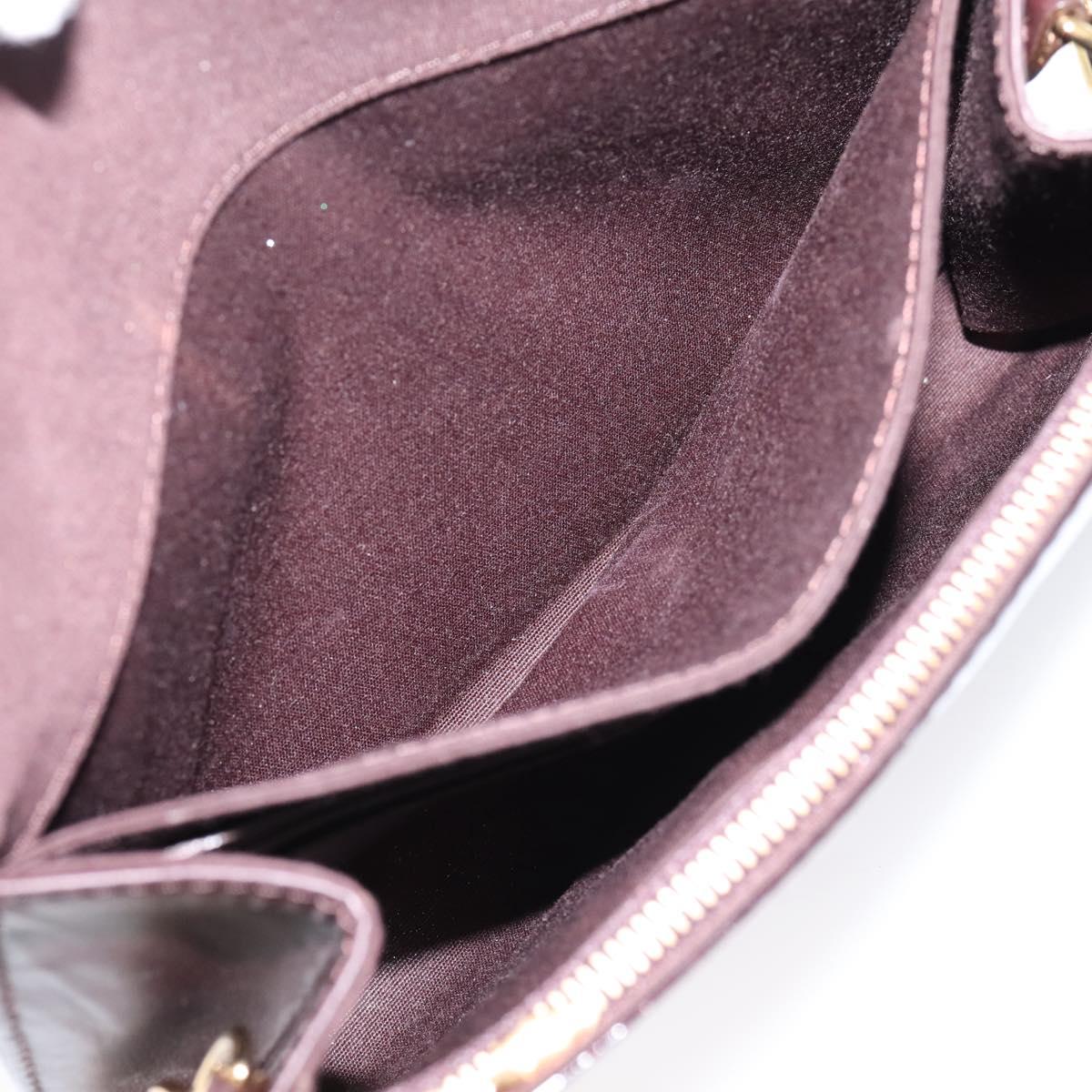 LOUIS VUITTON Monogram Vernis Bel Ale Shoulder Bag Amarante M93613 Auth BA16588