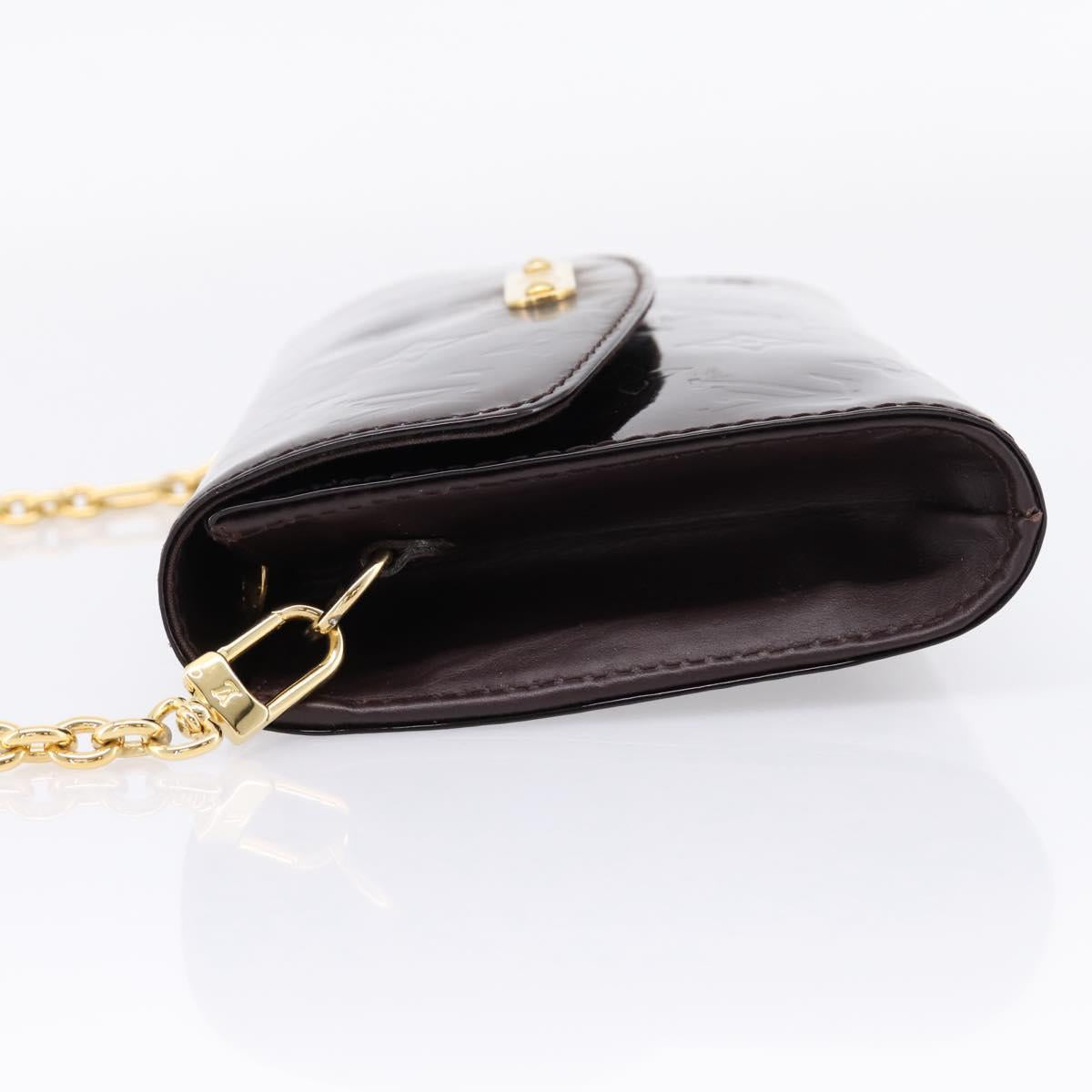 LOUIS VUITTON Monogram Vernis Bel Ale Shoulder Bag Amarante M93613 Auth BA16588