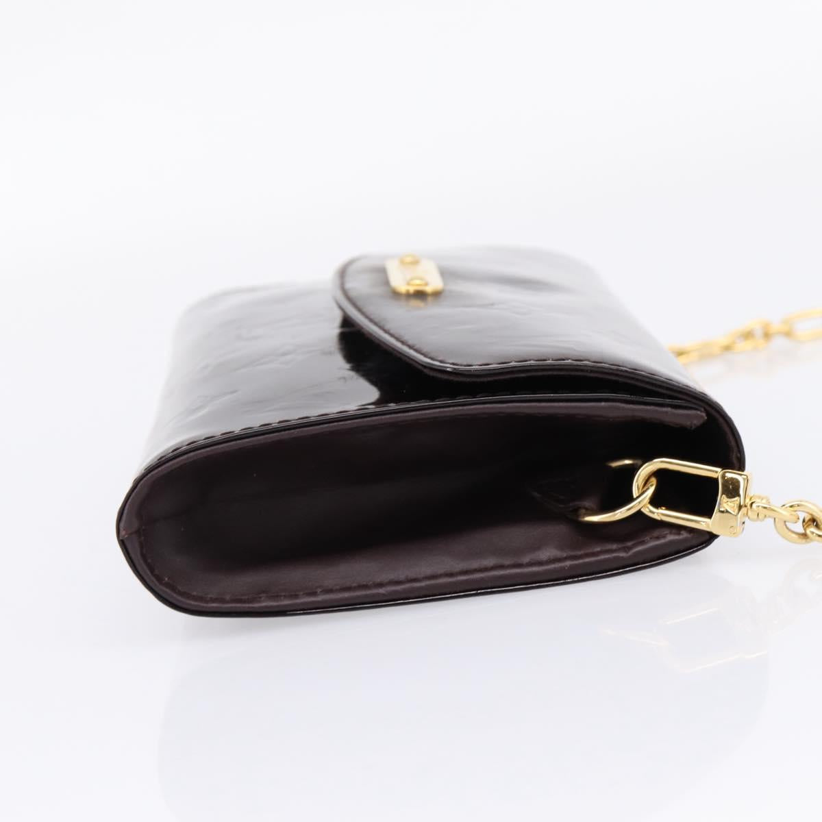 LOUIS VUITTON Monogram Vernis Bel Ale Shoulder Bag Amarante M93613 Auth BA16588