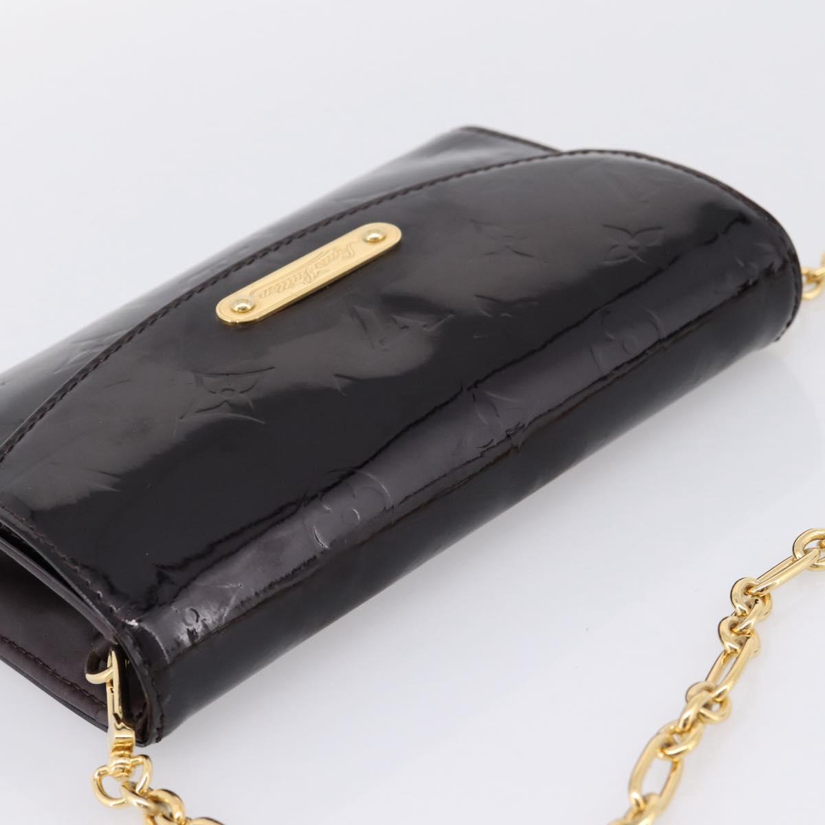 LOUIS VUITTON Monogram Vernis Bel Ale Shoulder Bag Amarante M93613 Auth BA16588