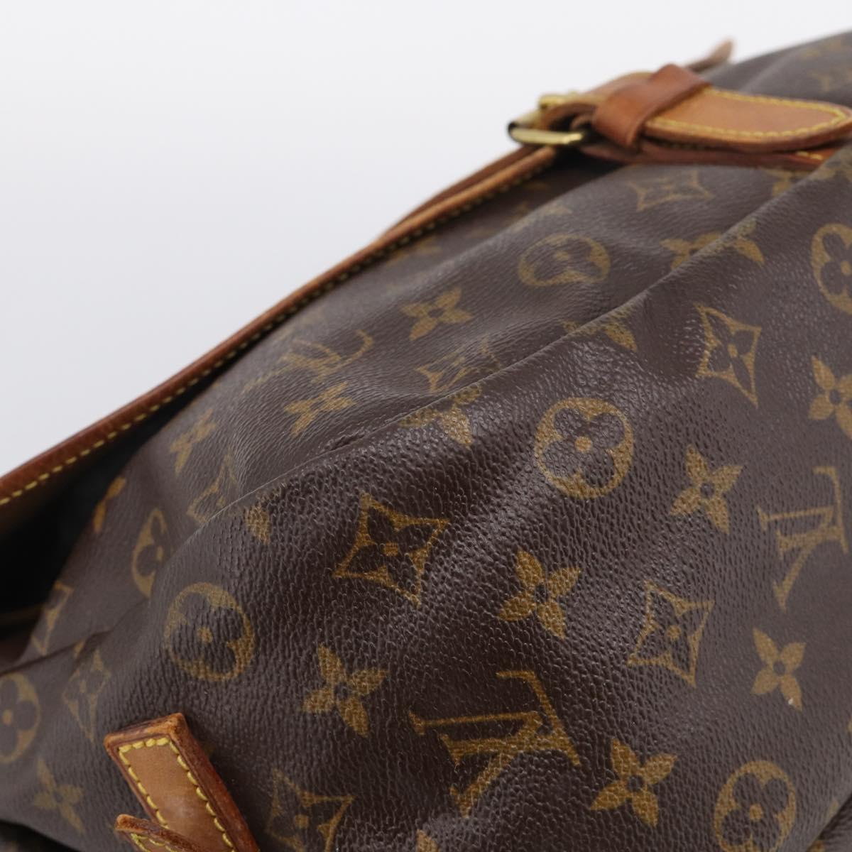 LOUIS VUITTON Monogram Saumur 35 Shoulder Bag M42254 LV Auth BA16591