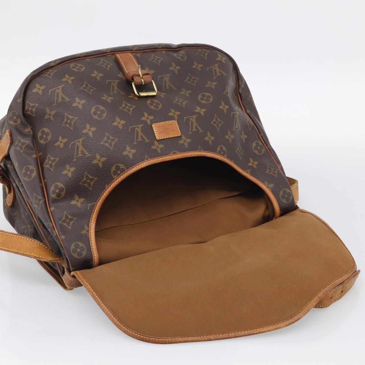 LOUIS VUITTON Monogram Saumur 35 Shoulder Bag M42254 LV Auth BA16591