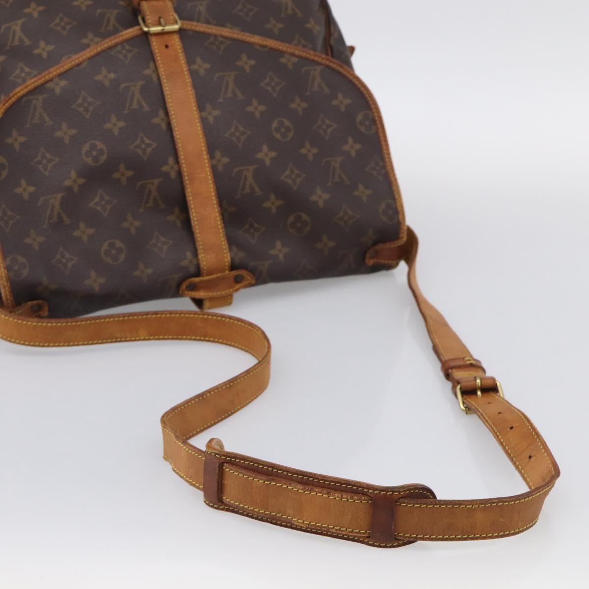 LOUIS VUITTON Monogram Saumur 35 Shoulder Bag M42254 LV Auth BA16591