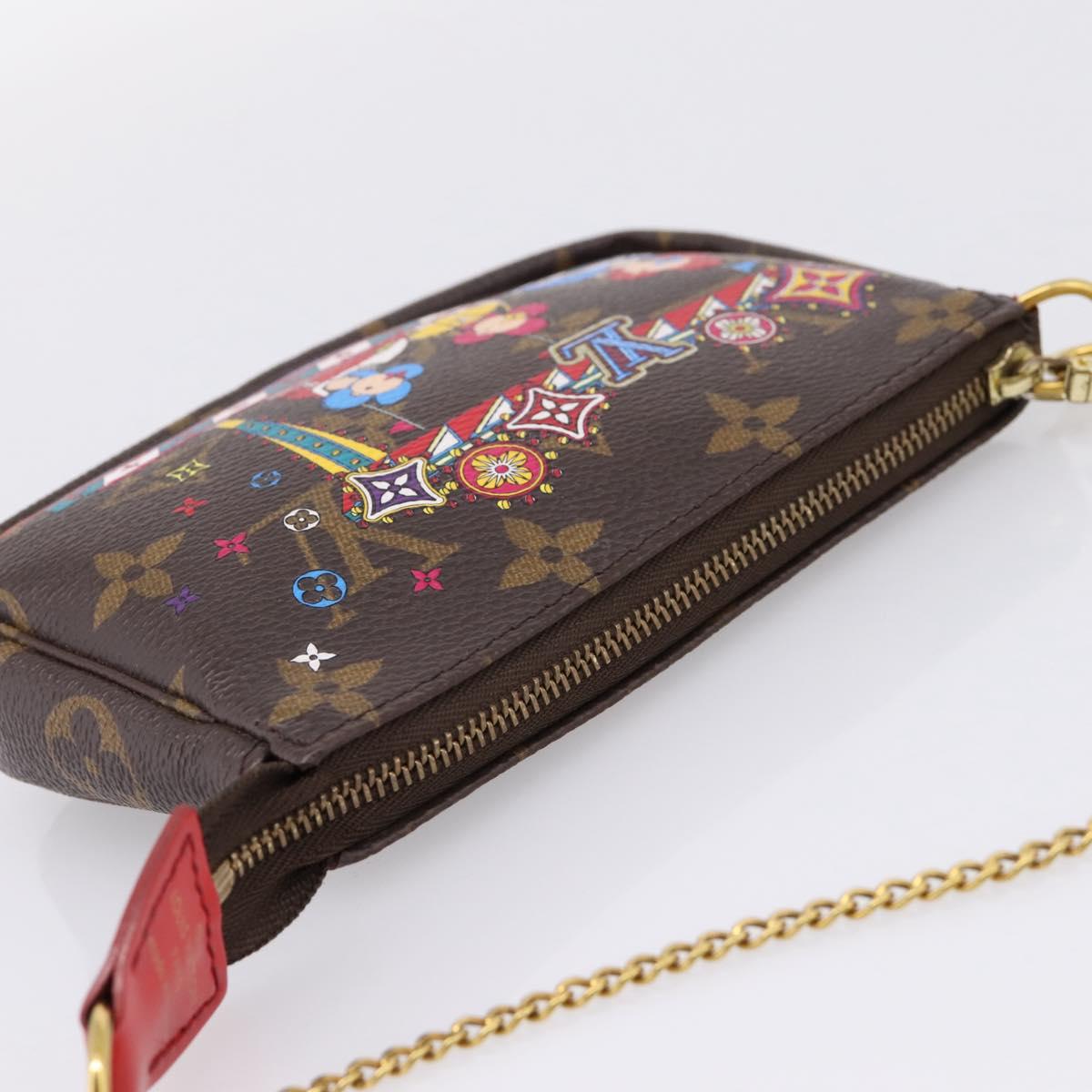 LOUIS VUITTON Monogram Vivienne Mini Pochette Accessoires M69976 Auth BA16597SAM