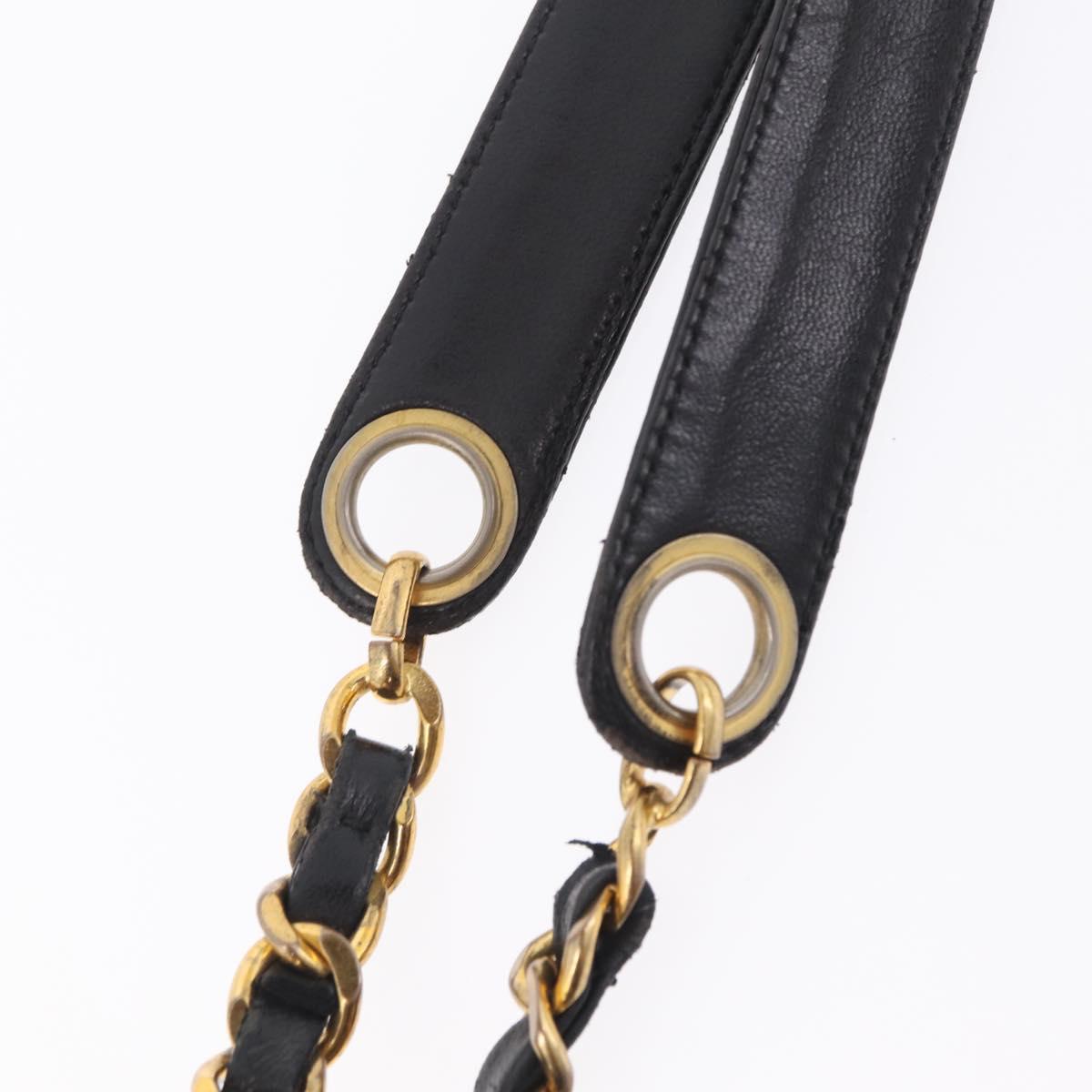 CHANEL COCO Mark Chain Shoulder Bag Velor Black Gold Tone CC Auth BA16599A