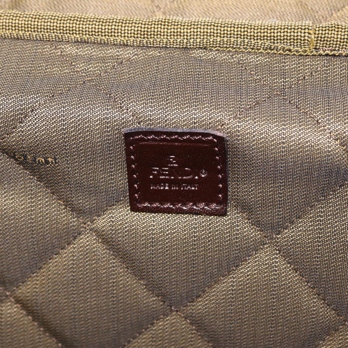 FENDI Zucca Canvas Suitcase Black Silver Auth BA16609V