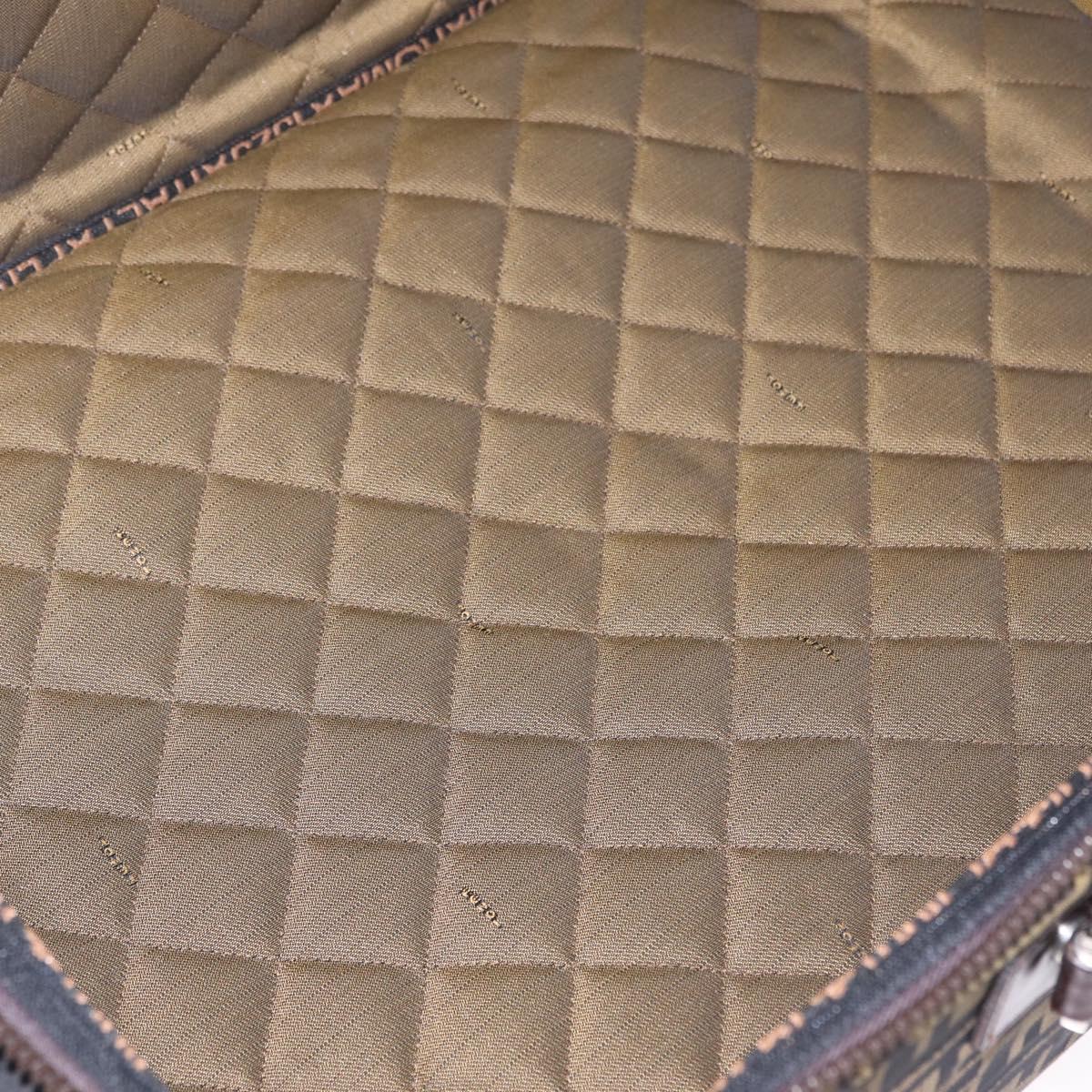 FENDI Zucca Canvas Suitcase Black Silver Auth BA16609V