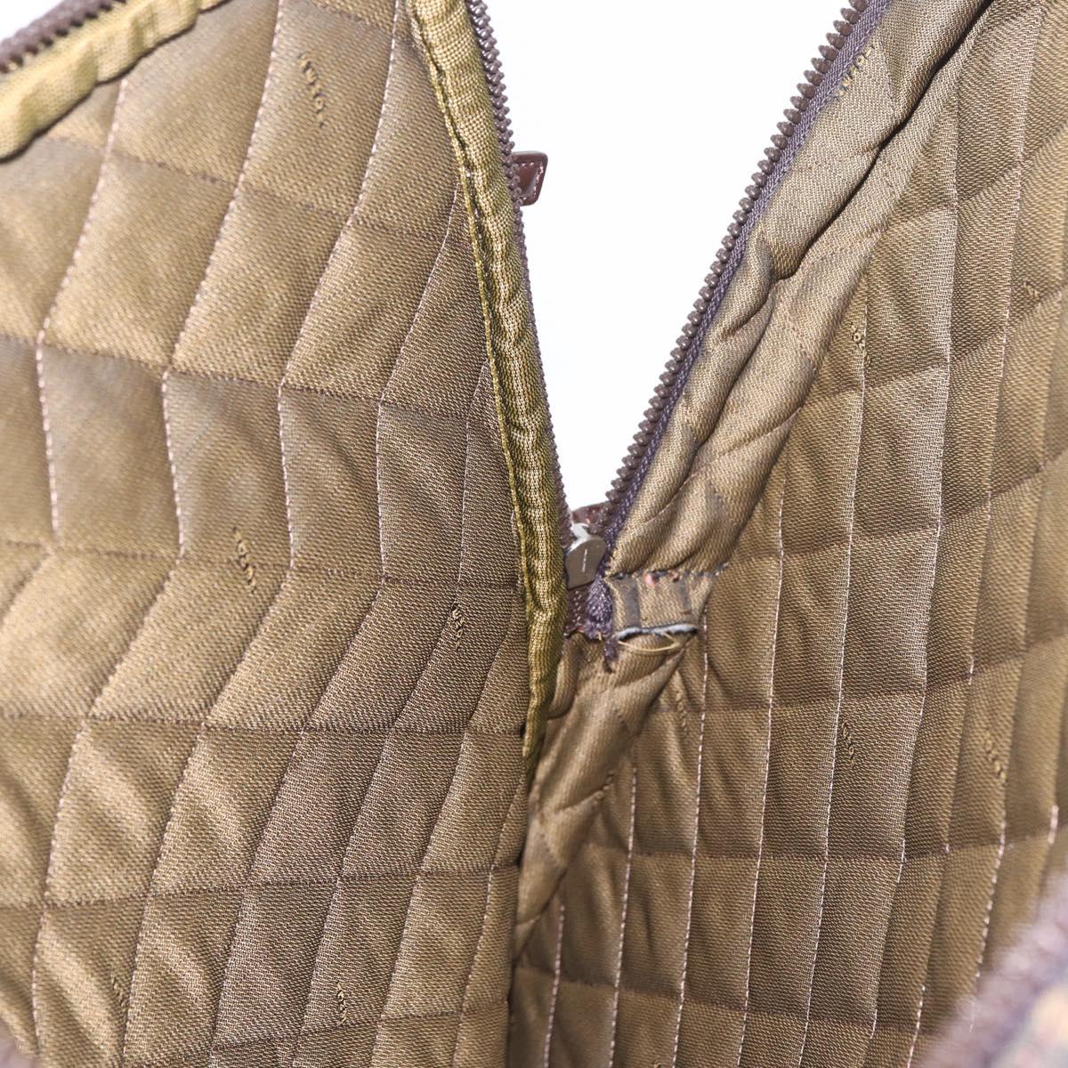 FENDI Zucca Canvas Suitcase Black Silver Auth BA16609V