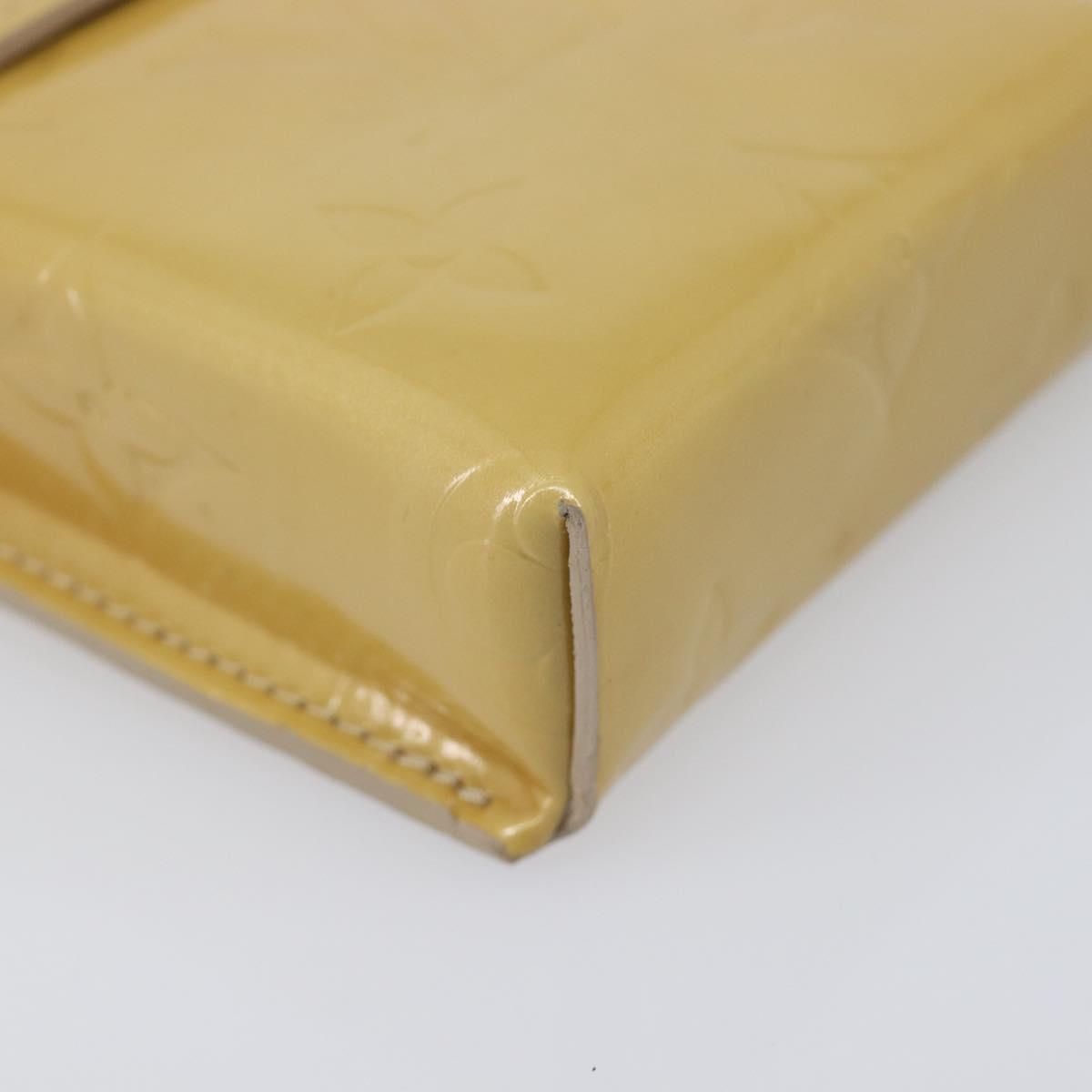 LOUIS VUITTON Monogram Vernis Green Cigarette Case Beige M91048 LV Auth BA16613