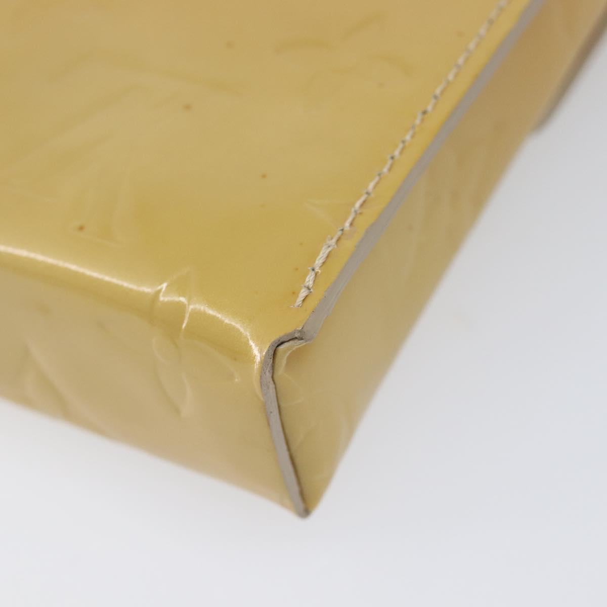 LOUIS VUITTON Monogram Vernis Green Cigarette Case Beige M91048 LV Auth BA16613