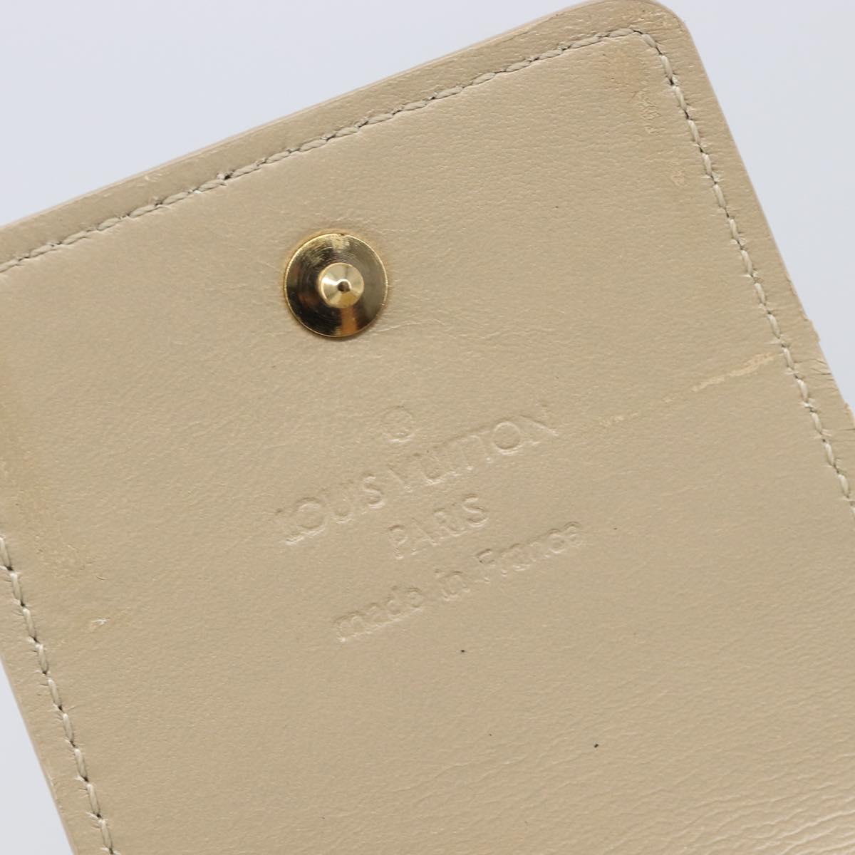 LOUIS VUITTON Monogram Vernis Green Cigarette Case Beige M91048 LV Auth BA16613