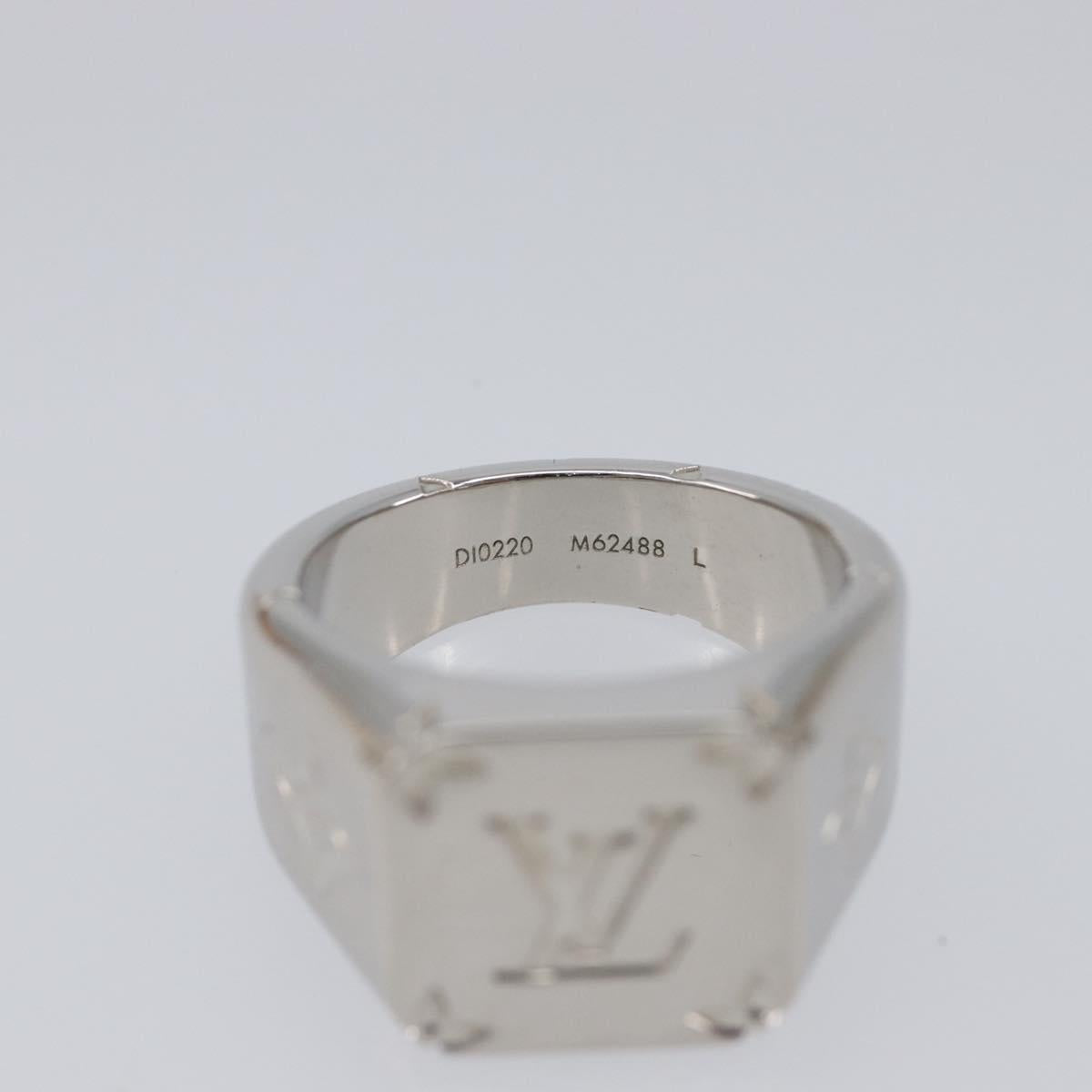 LOUIS VUITTON Signet Ring Ag925 Silver M62488 LV Auth BA16615M