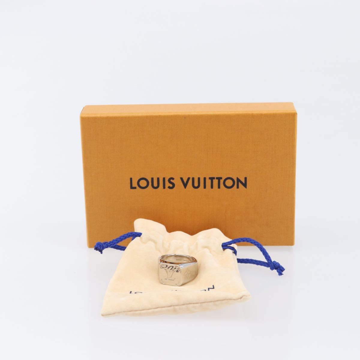 LOUIS VUITTON Signet Ring Ag925 Silver M62488 LV Auth BA16615M