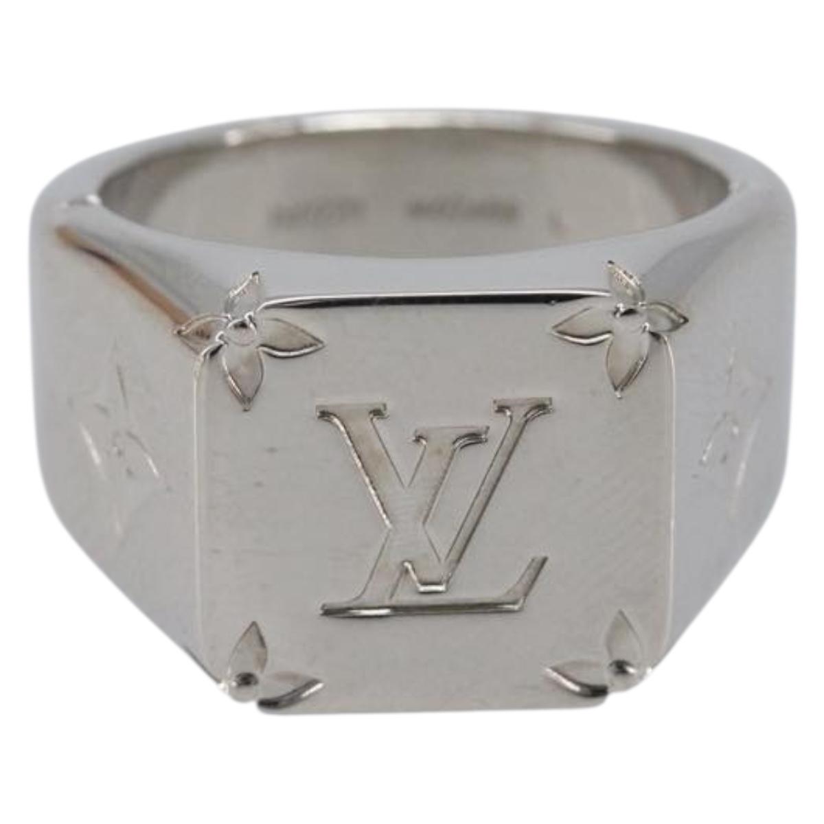 LOUIS VUITTON Signet Ring Ag925 Silver M62488 LV Auth BA16615M