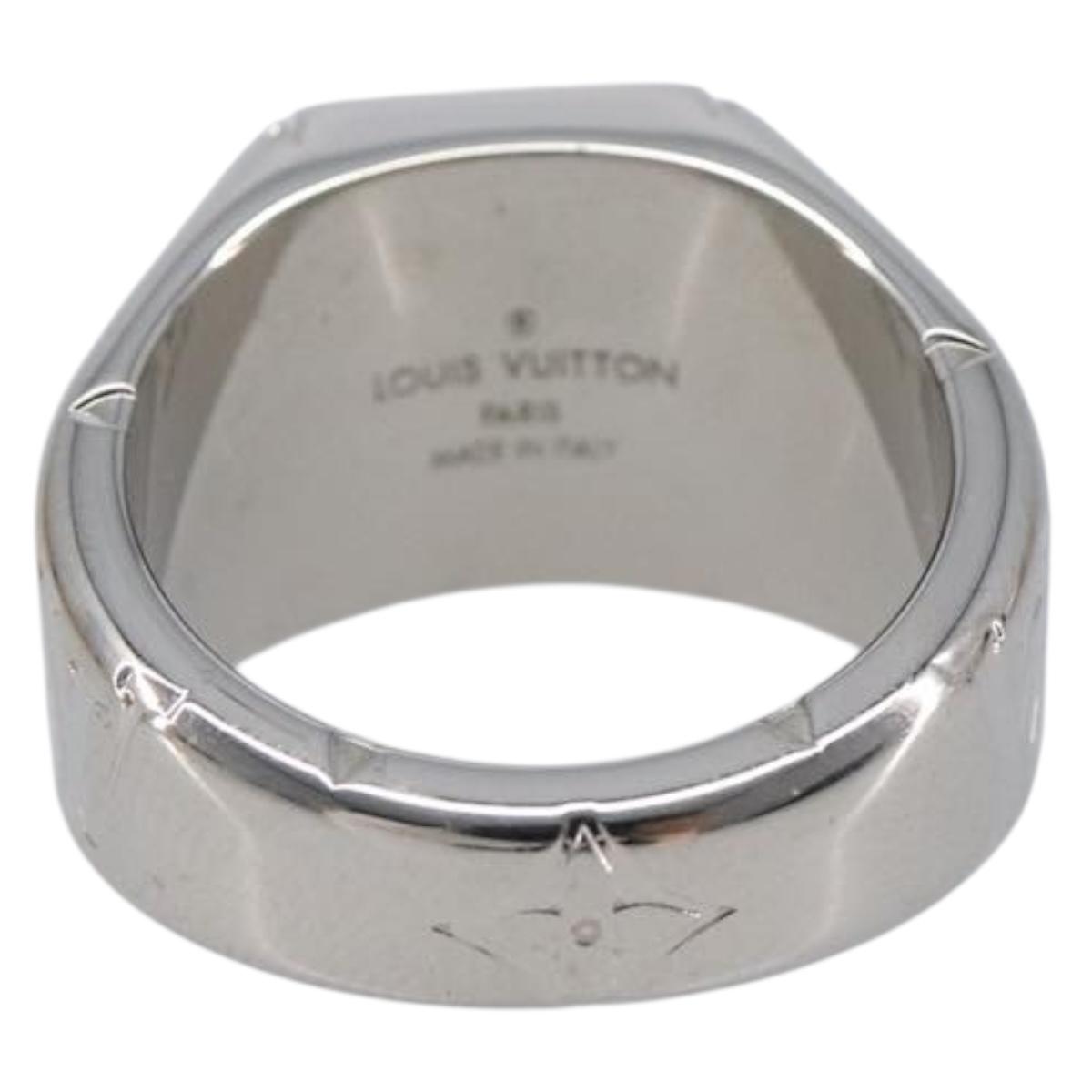 LOUIS VUITTON Signet Ring Ag925 Silver M62488 LV Auth BA16615M