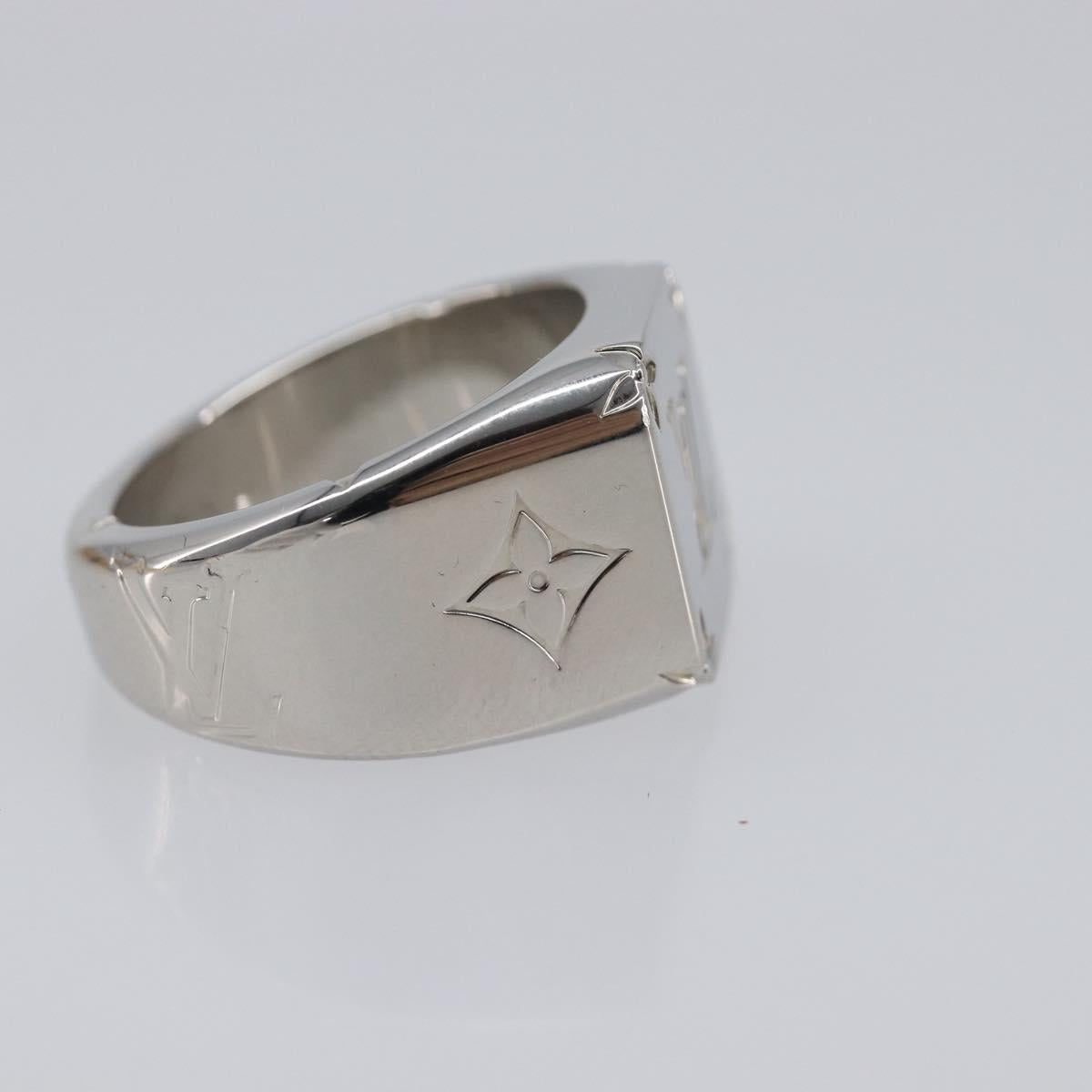 LOUIS VUITTON Signet Ring Ag925 Silver M62488 LV Auth BA16615M