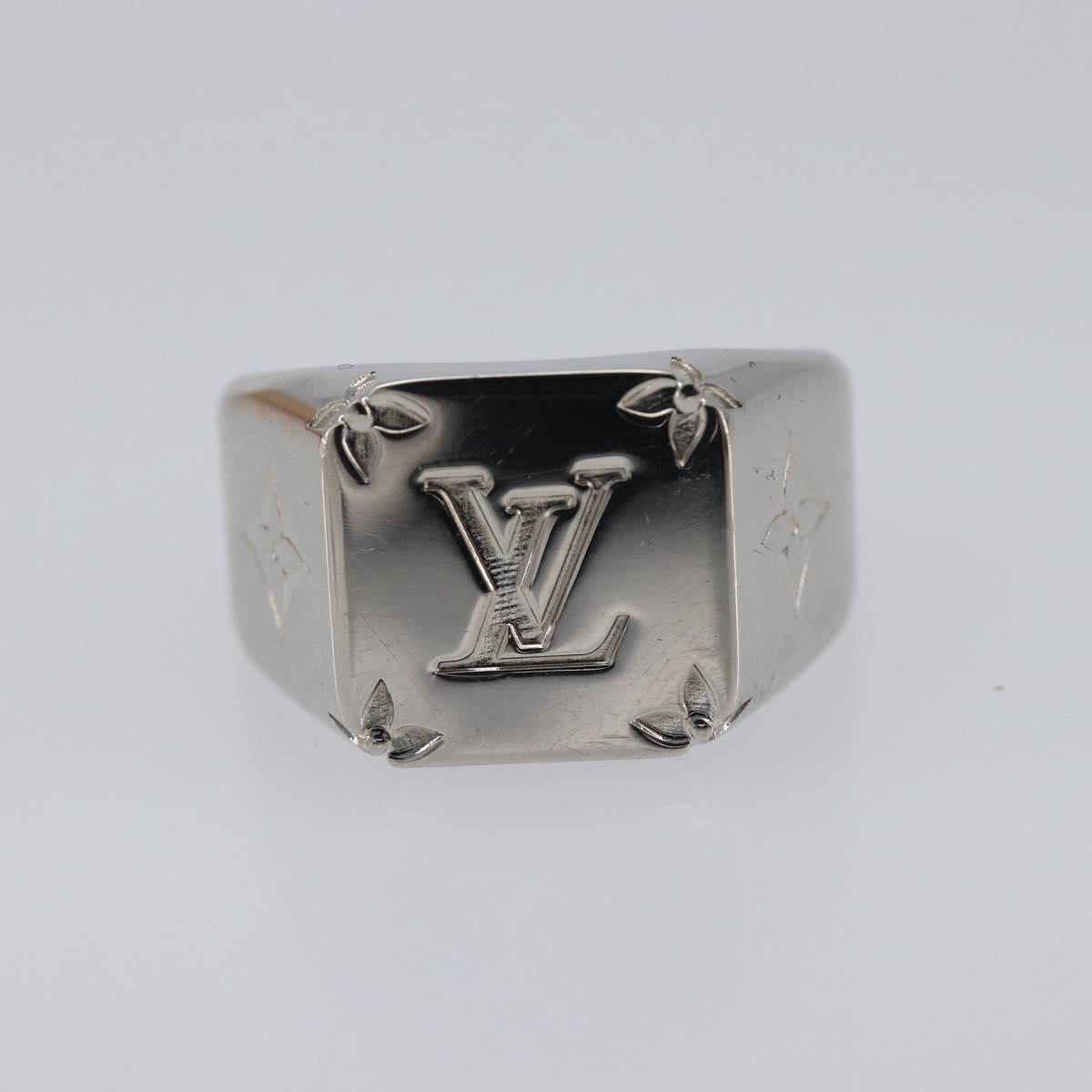 LOUIS VUITTON Signet Ring Ag925 Silver M62488 LV Auth BA16615M
