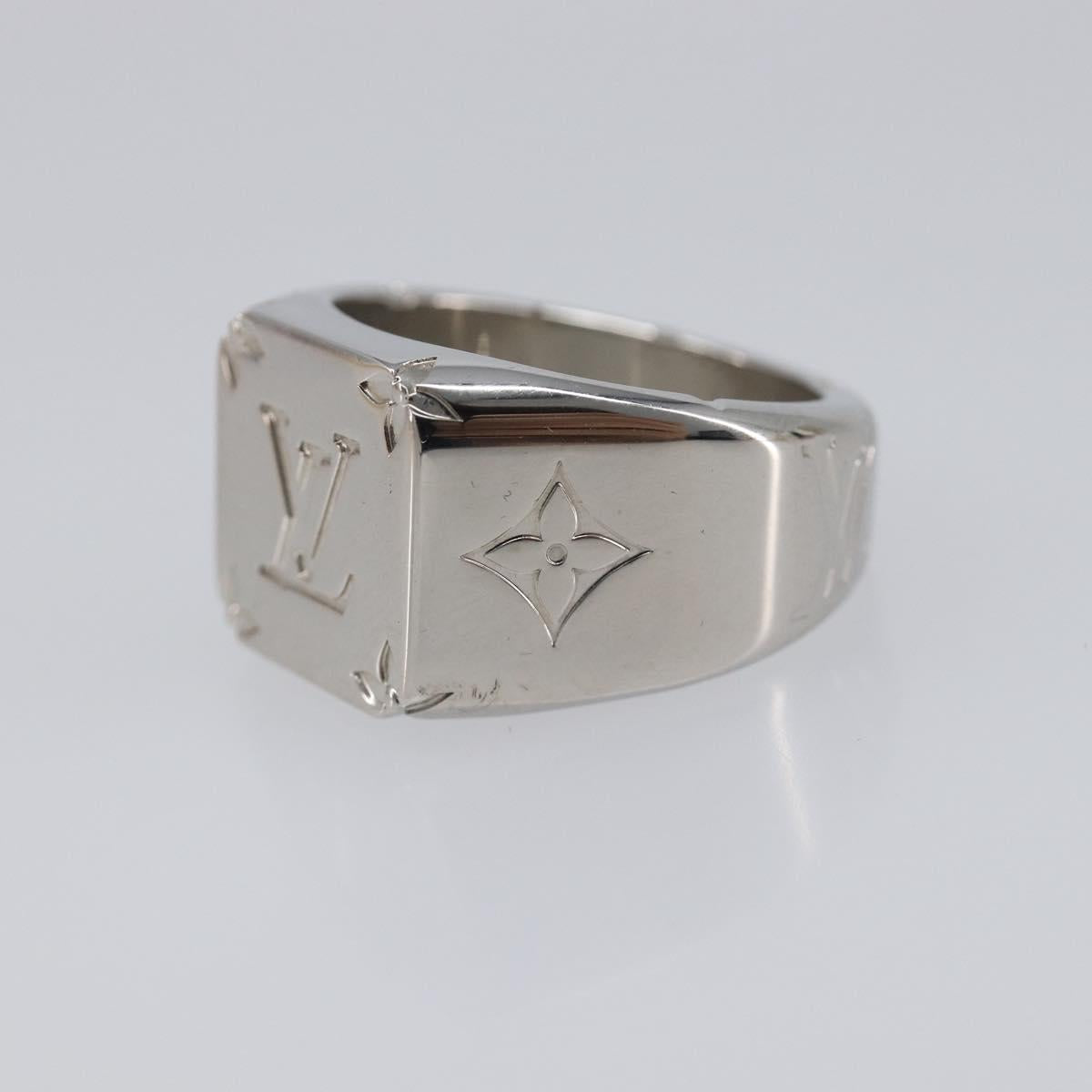 LOUIS VUITTON Signet Ring Ag925 Silver M62488 LV Auth BA16615M