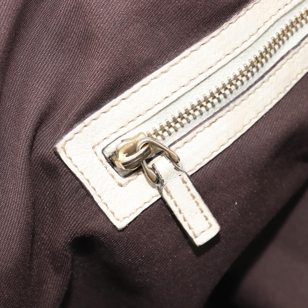 GUCCI GG Canvas Horsebit Tote Bag Beige Gold Tone 189890 Auth BA16625