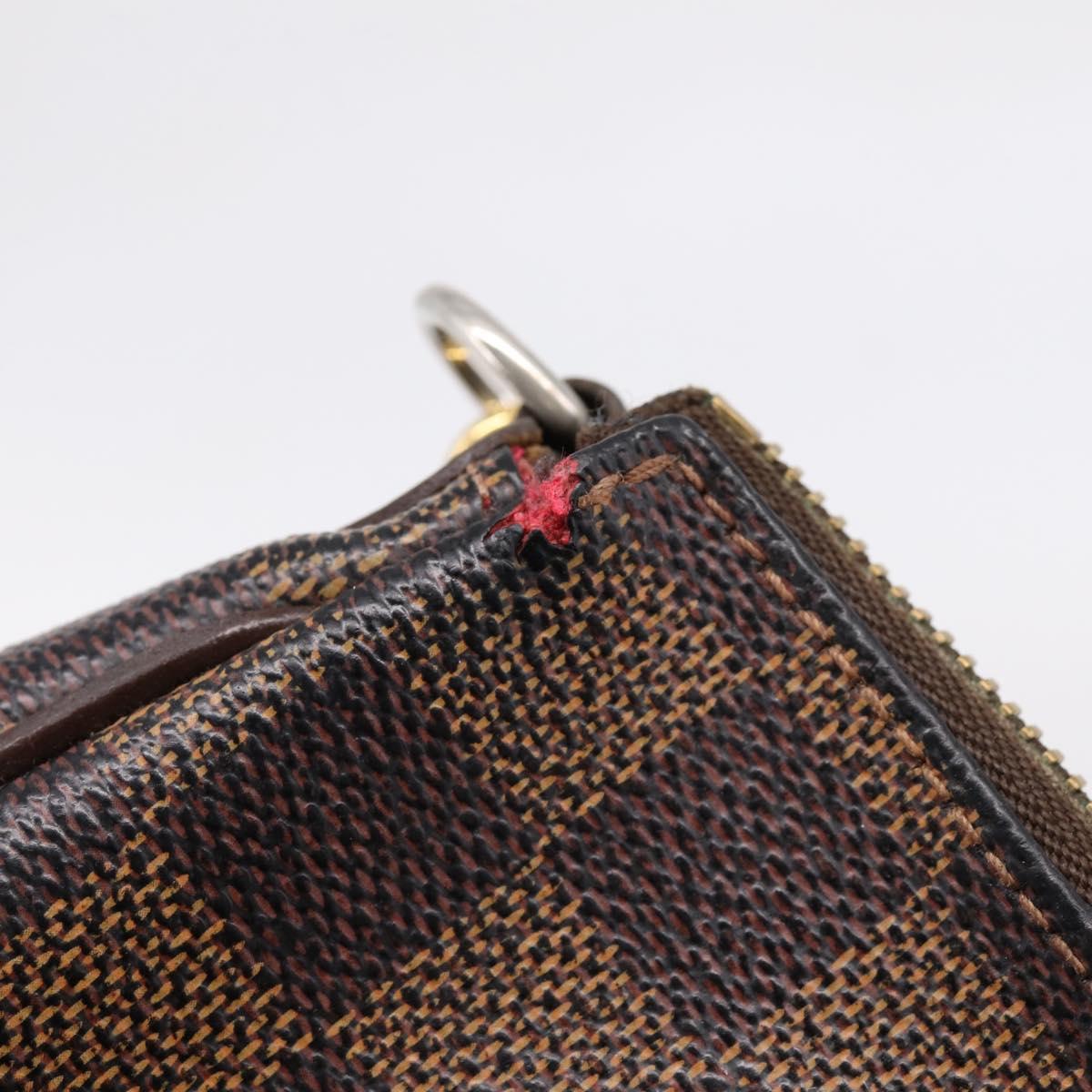 LOUIS VUITTON Damier Ebene Eva Shoulder Bag N55213 LV Auth BA16631