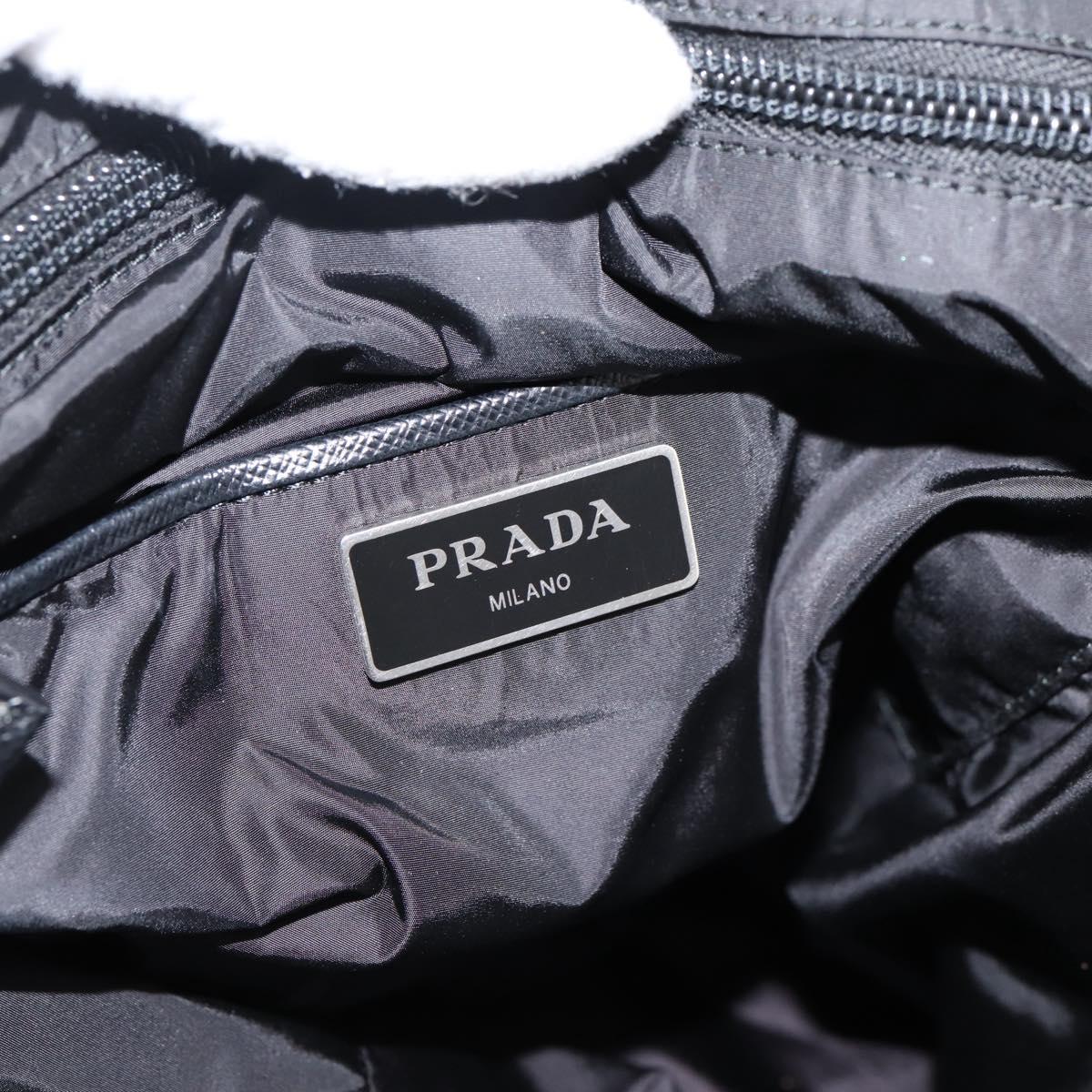 PRADA Tote Bag Nylon 2way Light Blue Silver Auth BA16632A