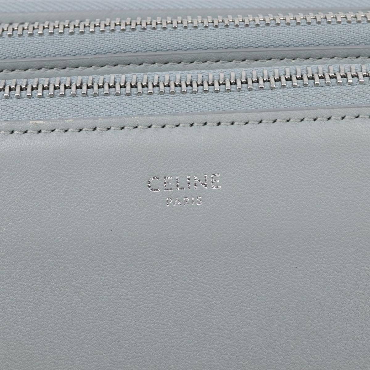 LOUIS VUITTON Trio Shoulder Bag Leather Light Blue Silver LV Auth BA16636A