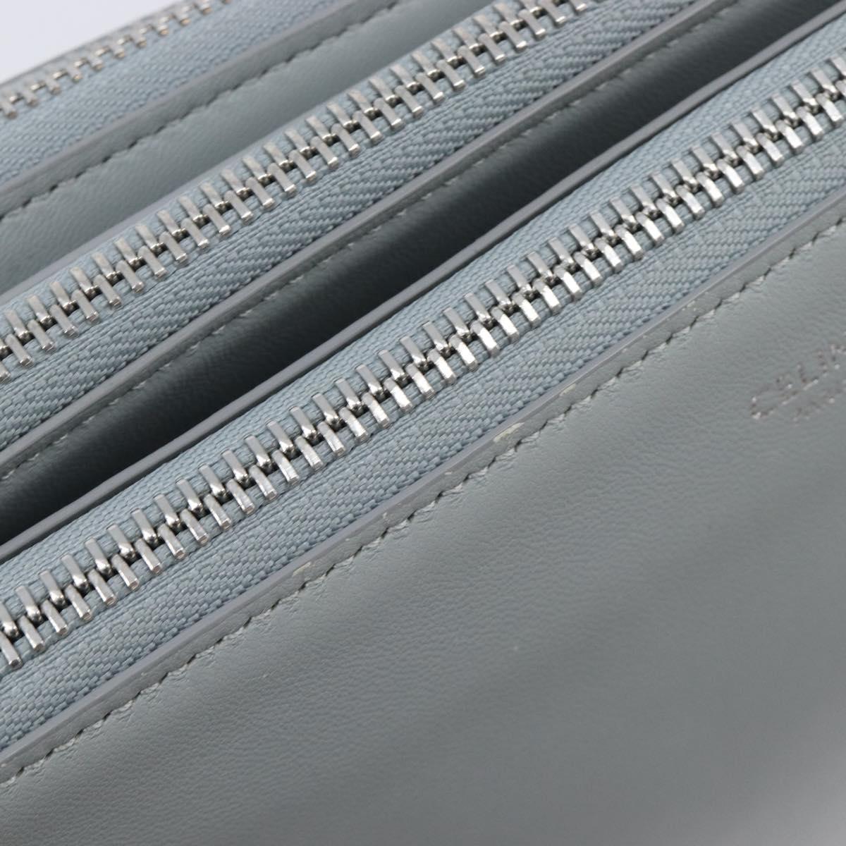 LOUIS VUITTON Trio Shoulder Bag Leather Light Blue Silver LV Auth BA16636A