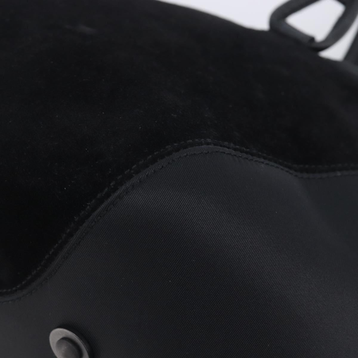 Salvatore Ferragamo Tote Bag Suede Black Auth BA16638