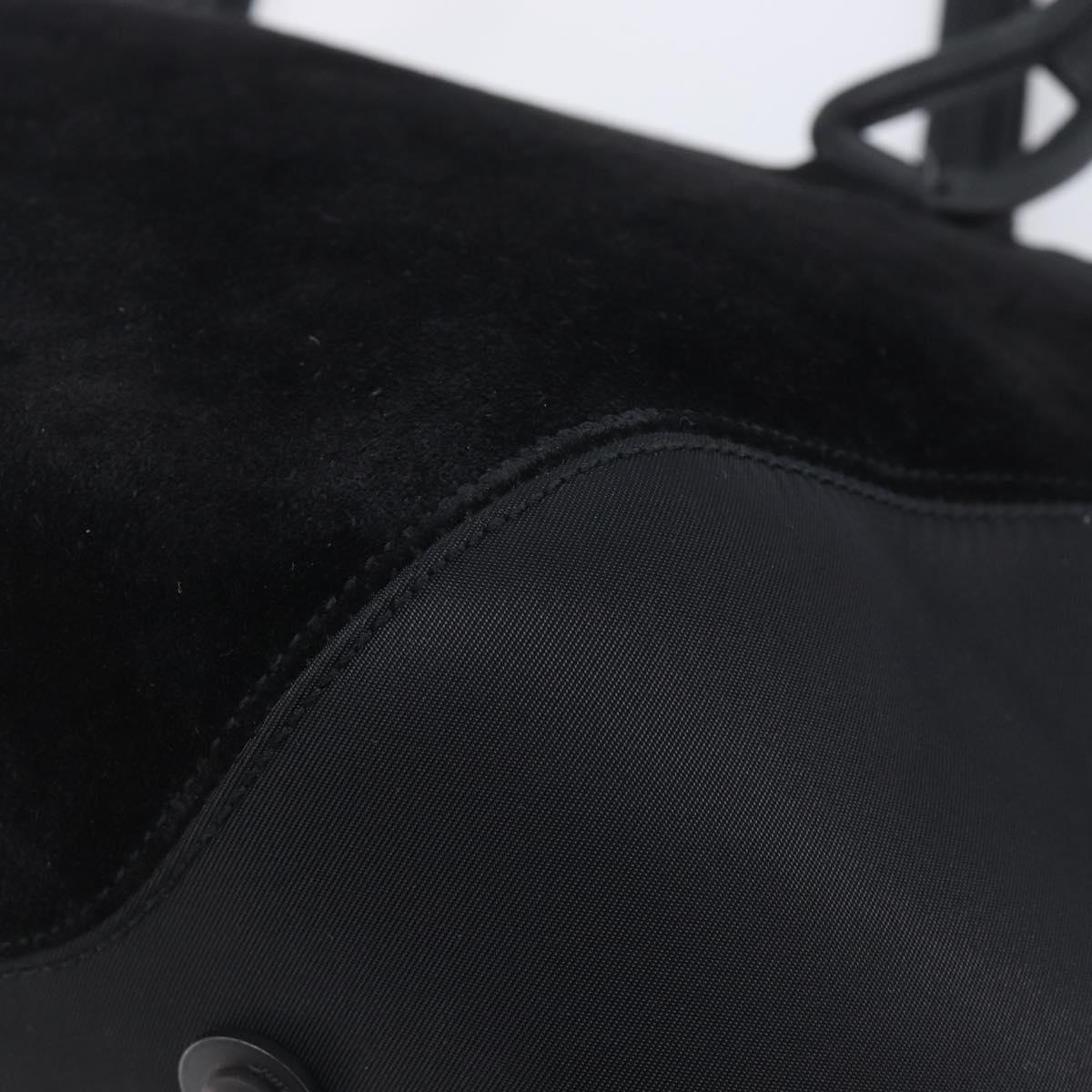 Salvatore Ferragamo Tote Bag Suede Black Auth BA16638