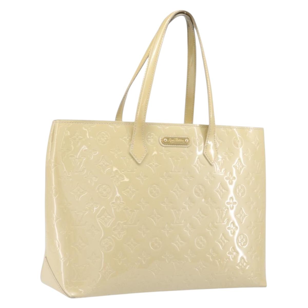 LOUIS VUITTON Monogram Vernis Wilshire MM Bag Broncorail M91441 LV Auth BA16642