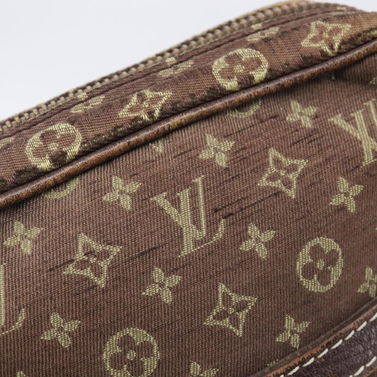 LOUIS VUITTON Monogram Mini Lin Danube Shoulder Bag Ebene M95228 LV Auth BA16659