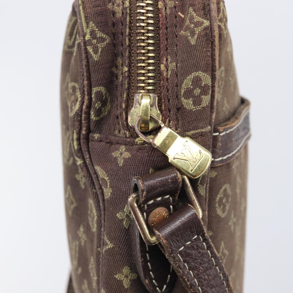 LOUIS VUITTON Monogram Mini Lin Danube Shoulder Bag Ebene M95228 LV Auth BA16659