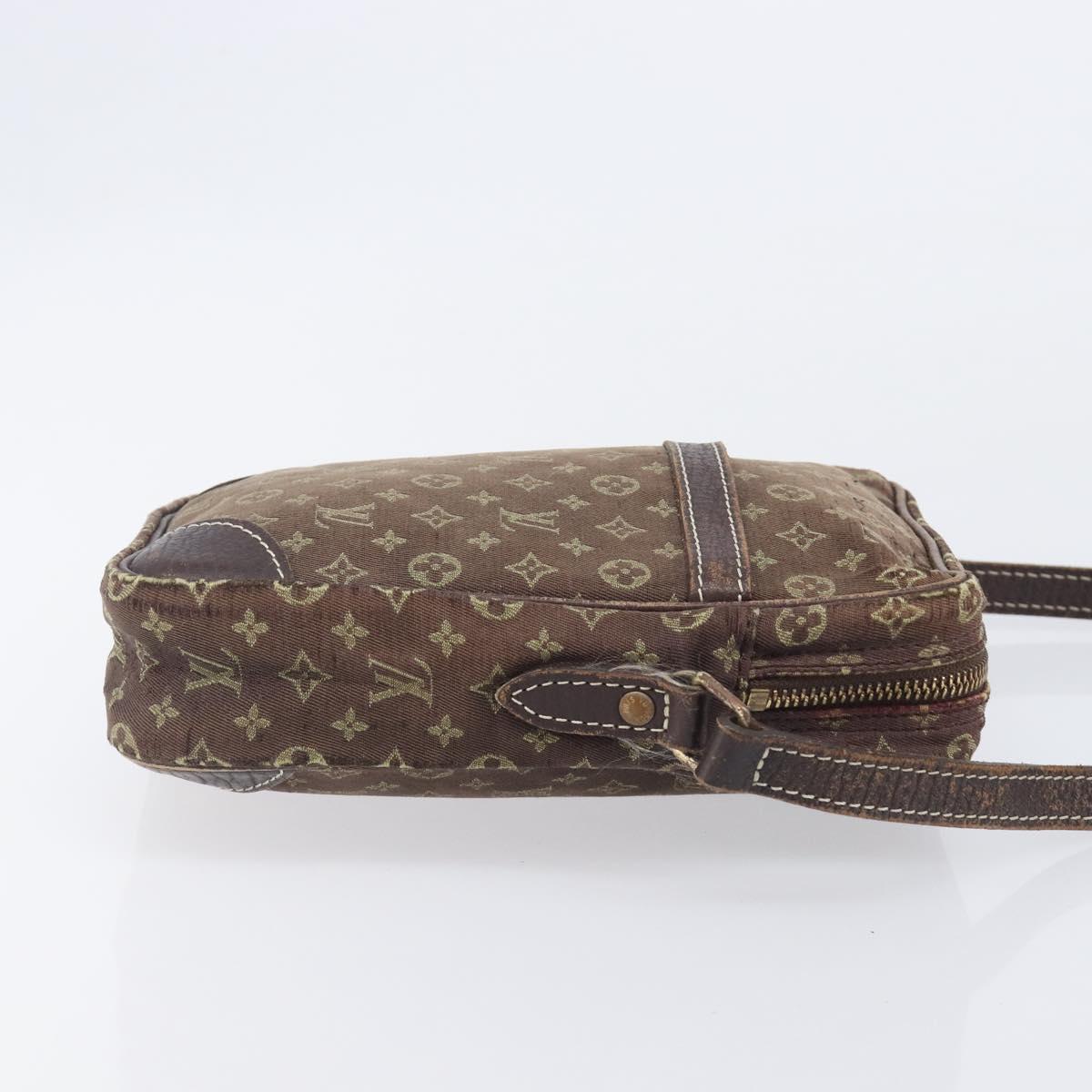 LOUIS VUITTON Monogram Mini Lin Danube Shoulder Bag Ebene M95228 LV Auth BA16659