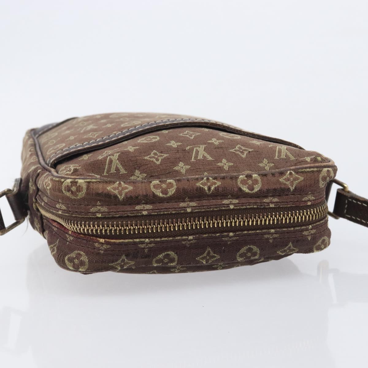 LOUIS VUITTON Monogram Mini Lin Danube Shoulder Bag Ebene M95228 LV Auth BA16659