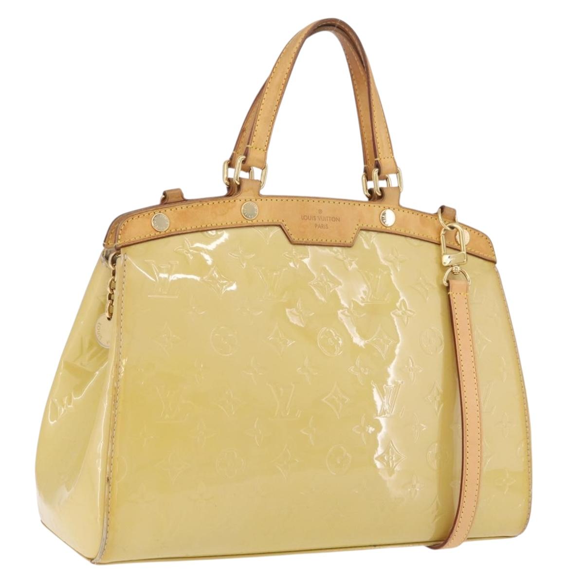 LOUIS VUITTON Monogram Vernis Blair MM Hand Bag Beige M90180 LV Auth BA16660