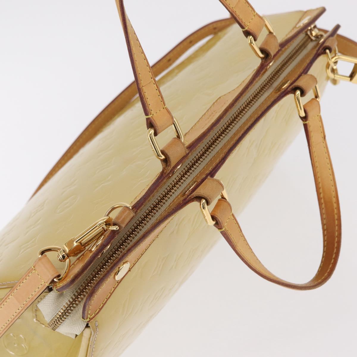 LOUIS VUITTON Monogram Vernis Blair MM Hand Bag Beige M90180 LV Auth BA16660
